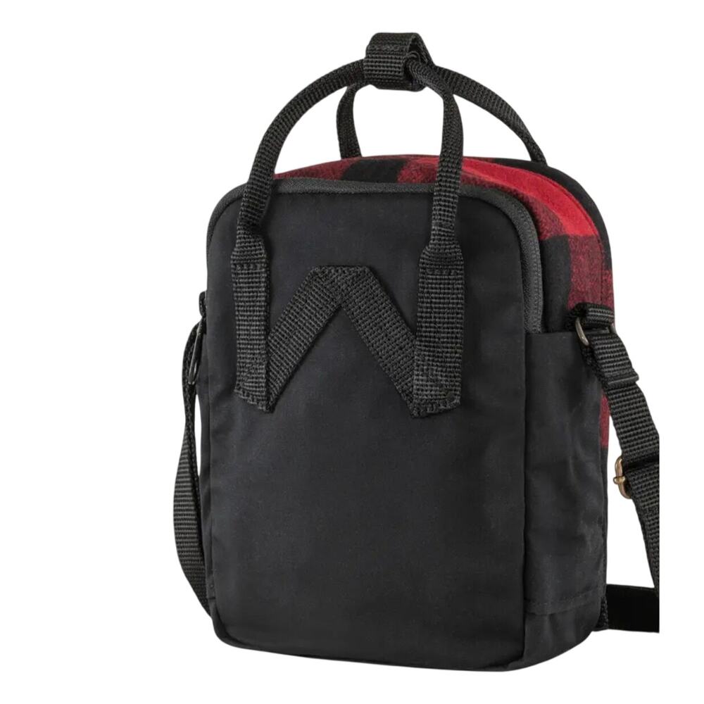 Fjallraven Kränken Re-Wool Sling Crossbody Bag in Red & Black Buffalo Plaid NEW - Picture 4 of 8